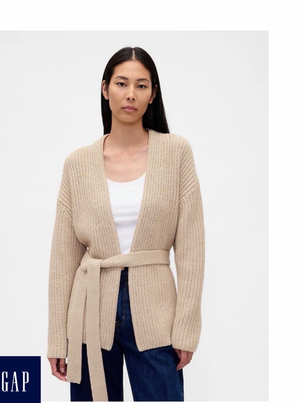 GAP cotton blend wrap sweater small tall NWT
